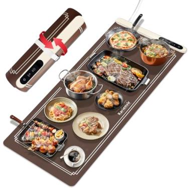 Imagem de Karienvir Tapete Aquecedor Para Alimentos Extra Grande De 35 Polegadas, Tapete Aquecedor De Alimentos De Grafeno, Aquecedor De Alimentos Com Pés Elevados De 7 Mm, Bandeja De Aquecimento Elétrica Dob