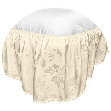 Imagem de Saia Cama Box Pérola Babado Tamanho Casal Padrão Jacquard