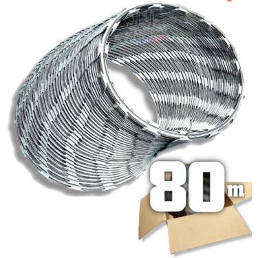 Imagem de Concertina cerca muro portão ouriço 30cm - 80m (320 voltas) - K. Metal