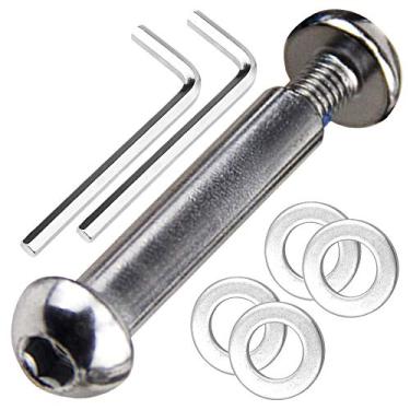 Imagem de OTFAITP M8 8mm x 8.8 Grau Eixo de Aço Carbono Allen Parafuso Conjunto para Frente Traseira 2 3 4 Rodas Stunt Scooter Traço Adolescente/Adulto Kick Scooter-800+lb Capacidade (38mm)