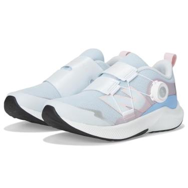Imagem de New Balance Tênis de corrida unissex infantil Dynasoft Reveal V4 Boa, Azul gelo/açúcar rosa, 16
