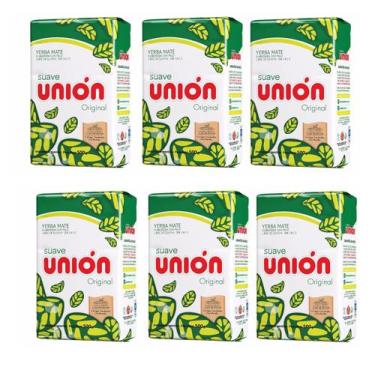 Imagem de 6 Erva Mate Chimarrão UNION SUAVE ORIGINAL Argentina 500g