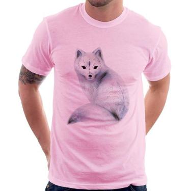 Imagem de Camiseta Raposa Arte - Foca na Moda, Rosa bebê, GGG