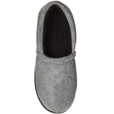 Imagem de Pantufas de lã Skysole para meninos, chinelos macios infantis com costas fechadas, Cinza, 4.5 Big Kid