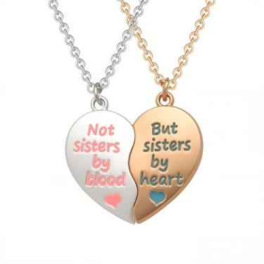 Imagem de Colar Best Friends Friendship para mulheres, presentes de feliz aniversário para amigas, melhores amigas, colares de coração partido para irmã Bestie, presentes de amizade de longa distância para
