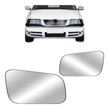 Imagem de Par Lente Espelho Retrovisor Gol G3 G4 1999 A 2008 Com Subconjunto - T