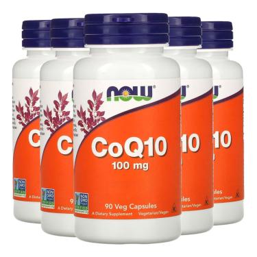 Imagem de Coenzima CoQ10 Now Foods 100mg 90 Veg Cápsulas Importado 5un
