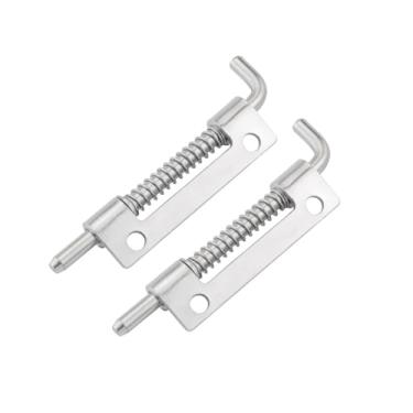 Imagem de JianLing 2 peças de pinos de caixa de distribuição de energia 304 aço inoxidável mola dobradiça eixo de porta 84 mm médio estreito com orifício direção esquerda parafuso barril parafuso dispositivo de