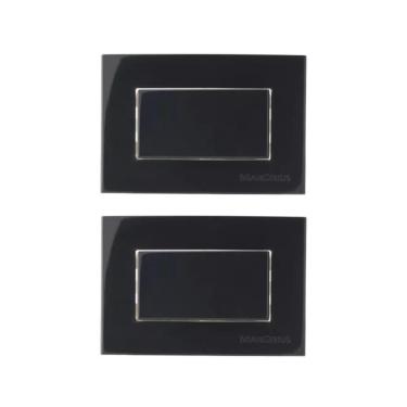 Imagem de 02 Interruptor Paralelo Moveis Margirius Preto 10A 250V Nbr