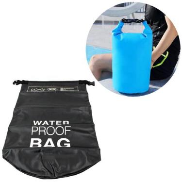 Imagem de Bolsa Mochila Impermeavel Saco Estanque 5 Litros Camping Bag Cor:Preto
