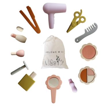 Imagem de Kit de salão de cabeleireiro e maquiagem Marlowe & Co para crianças de 3 a 6 anos