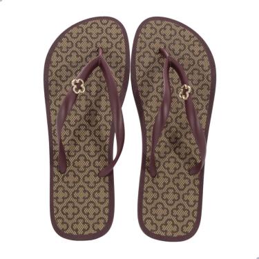 Imagem de Chinelo Feminino Capodarte Marsala Monograma