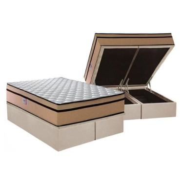Imagem de Cama Box Baú Queen: Colchão Espuma D45 Plumatex Plumatex Selectus 24 +