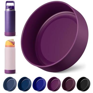 Imagem de Diumepo Bota protetora de silicone para garrafas de água YETI de 740 ml, bota de garrafa de água para Owala Twist & FreeSip & Flip 947 ml, protetor inferior de manga antiderrapante para garrafas YETI