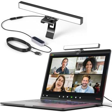 Imagem de HumanCentric Iluminação de videoconferência – luz de webcam para streaming, monitor de LED e luz de laptop para videoconferência, iluminação atualizada de zoom para computador, substitui anel de luz