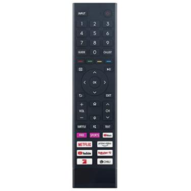 Imagem de Controle remoto ERF3I80H com microfone de voz substituído para Hisense TV Android TV ERF3A80 ERF3B80H ERF3C80H ERF3D80H ERF3E80H ERF3H80H 43A6G 50A6G 55A6G 60A6G 70A6G 75A6G 75A6G A6G