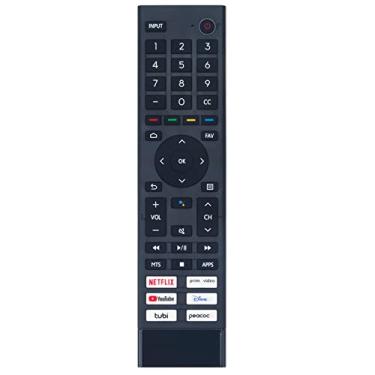 Imagem de ERF3J80H Controle remoto de voz de substituição adequado para Smart TV Android Hisense 43A6G 50A6G 50U68G 50U6G 55A6G 55U68G 55U6G 60A6G 65A6G 65U68G 65U6G 70A6G 75A6G 75U68G 75U68G 5U6G 5 TV 5U8G