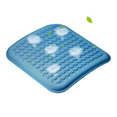 Imagem de Almofada de assento de gel espesso duplo para cadeira de escritório, carro e cadeira de rodas - espuma viscoelástica ortopédica e gel refrescante para alívio da dor nas costas, úlceras de pressão