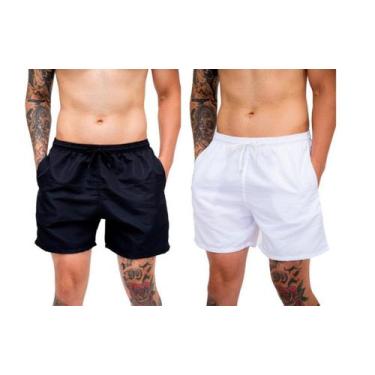 Imagem de Kit 2 Shorts Masculino Tactel Praia Liso Leve Academia Esportes - Obst