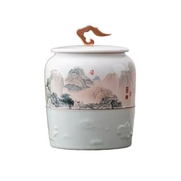 Imagem de Lata de Chá Vintage vasilha de chá vasilha de armazenamento selada em cerâmica depósito de chá doméstico enfeites de alta qualidade vasilhas de café Lata de Chá