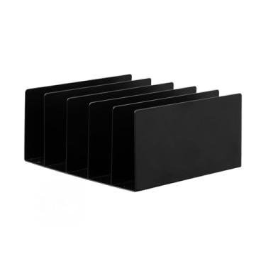 Imagem de shamjina Organizador de arquivos de mesa, suporte para pastas de cartas, vertical, metal, 5 seções, porta-documentos, porta-arquivos para escola, sala de aula,