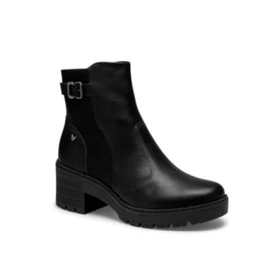 Imagem de Bota Feminina Salto Tratorado Fivela Mississipi - Preto