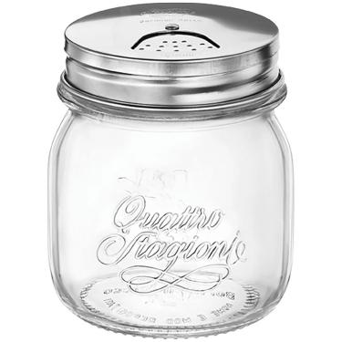 Imagem de Bormioli Rocco Qstagioni Saleiro/Pimenteiro 9X9X9Cm 250Ml Vidro Transp Tampa Inox