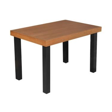 Imagem de Mesa De Jantar Industrial Felícia Retangular 120X80Cm Base Alumínio - Castanho - Marrom