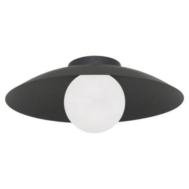 Imagem de Plafon Sobrepor Cuia M Preto 1xg9 - Bella Iluminação