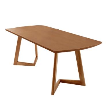 Imagem de Mesa para Sala de Jantar Munique Oval MDF 180cm Imbuia Estilo Moderno para Ambiente
