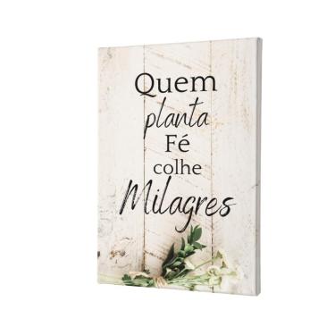 Imagem de Placa Decorativa Fé E Religião - Frases Religiosas - 30x45cm