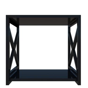 Imagem de Adega Bar Industrial Para Bebidas Prateleira Dupla Mdf Preto