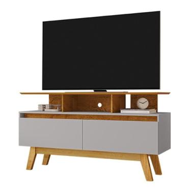 Imagem de Rack para TV Até 50 Polegadas Rubi 2 Portas Naturalle/Off White - Móveis Bechara