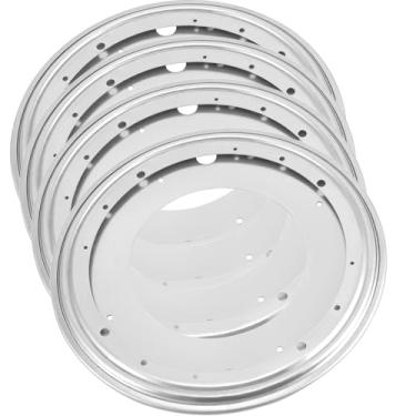 Imagem de MOUYAT Pacote Com 4 Peças De Ferragens Lazy Susan 12", Capacidade Para 1100 Libras, Rolamentos Esferas 5/16 Espessura Serviço Pesado, Base Giratória Almofadas Borracha Mesa 360 Graus, Prato Exposiçã