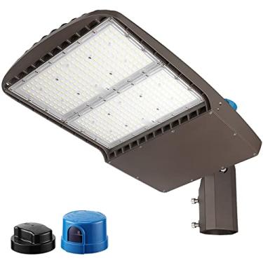 Imagem de LEONLITE Luz De Estacionamento Led 300 W, Suporte Braço Ajustável, Certificação Ul E Dlc, Poste Tipo Caixa Sapatos Do Anoitecer Ao Amanhecer Com Fotocélula, 100-277 V, Regulável 1 A 10 Área Rua Come