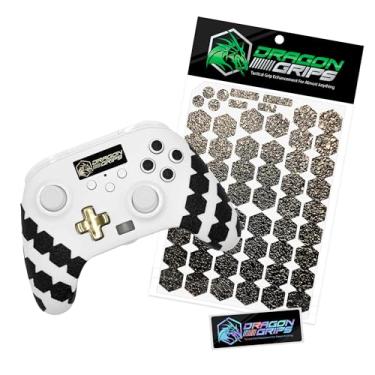 Imagem de Dragon Grips Punhos Universais Para Controle, 18 Peças De Borracha Texturizada Preta Antiderrapante Xbox, Ps4 E Ps5, Fita Adesiva, Ajuste Perfeito Qualquer Alça, Resistente Ao Suor, Melhora O Contro