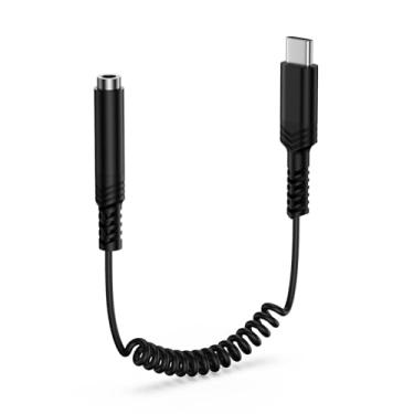 Imagem de Adaptador de fone de ouvido S25 Edge para Samsung Galaxy S25 Edge Ultra A17 A16 5G A36, cabo auxiliar adaptador USB C enrolado de 3,5 mm para Samsung Galaxy S25 Ultra A26 A56 tipo C para fones de