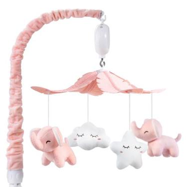 Imagem de Crib Mobile FEISIKE para meninas com caixa de música de 3 modos e 35 m