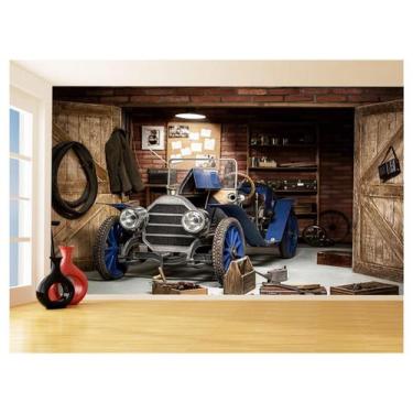 Imagem de Papel De Parede 3D Carro Antigo Hot Rod Custom 3,5M Cxr79 - Você Decor