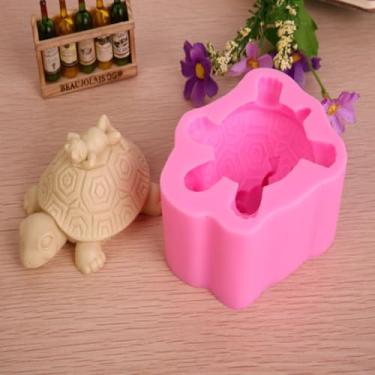 Imagem de Molde de silicone para bolo de sapo de tartaruga de desenho animado para chocolate, faça você mesmo, 1 peça
