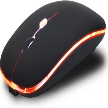 Imagem de Mouse �ptico Sem Fio Recarreg�vel 3200dpi Wireless Led Rgb Colorido Ergon�mico Usb 2.4 Ghz para Notebook Computador Pc Desktop TV Smart