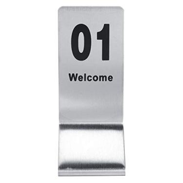 Imagem de Tbest RS Números de Mesa Laterais de Tabela 1-10 Números de Tabela de Propções Stainl Aço de Mesa de Aço, Vertical Stainl de Digital de Dupla Face