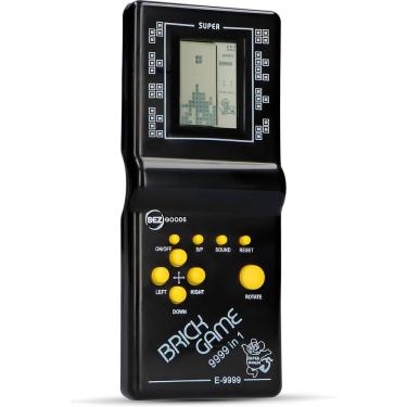 Imagem de Mini Game Retro Portátil Preto Brick Pilha 9999 Jogos Casual