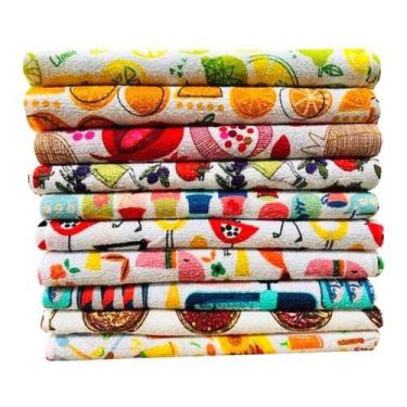 Imagem de Pano De Prato Atoalhado 10 Unidades. - Cialar