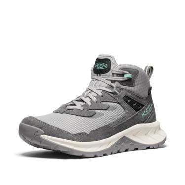 Imagem de KEEN Botas femininas de caminhada Hightrail de altura média, durável, leve, respirável, à prova d'água, Liga/líquen, 34