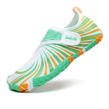 Imagem de Jakcuz Tênis aquático atlético para mulheres e homens, secagem rápida, natação, mergulho, praia, esportes, caminhada, moda, Verde, 9.5 Women/8 Men