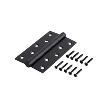 Imagem de Dobradiça Para Porta Pivotante Reforçada 35kg 5 X 4 Aço Inox Preto Fosco Com Rolamento