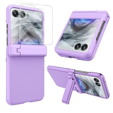 Imagem de Capa para Motorola Razr 2025 com suporte antiderrapante Moto Razr 2024/2025 com protetor de tela completa e capa de telefone de proteção de dobradiça [não serve para Razr 50 Ultra 60 Ultra] (Pontos