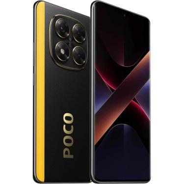 Imagem de Celular Poco X7 Xiaomi Preto com HyperOS, 256GB Armazenamento e 8GB RA