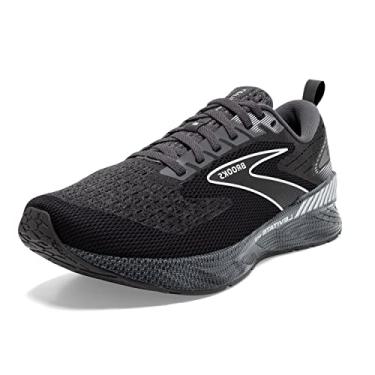 Imagem de Brooks Tênis de corrida masculino Levitate GTS 6 com suporte, Pérola enegrecida/ébano/branco, 8.5